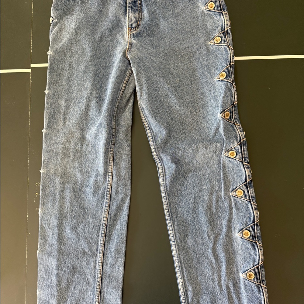 Lawman Blue Straight Leg Jeans with Fashion-Forward Design